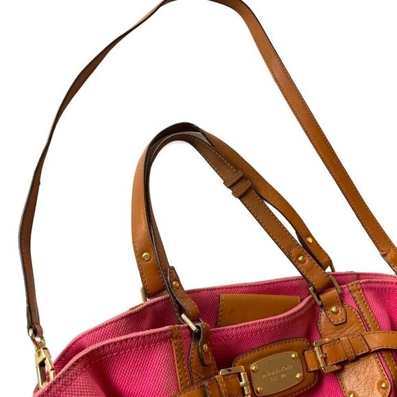Michael Kors Large Gansevoort Canvas Leather Tote Bag - Picture 8 of 9